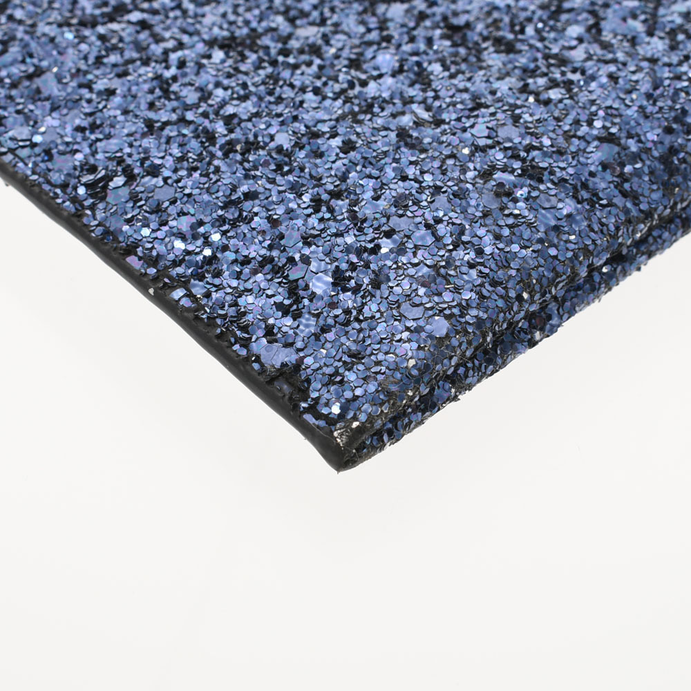 SAINT LAURENT Blue Leather Lame Clutch Bag - Picture 6 of 11